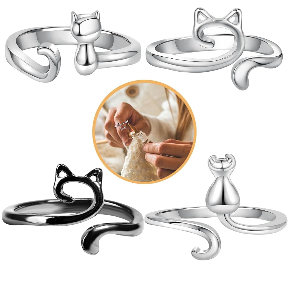 Amazon.com: Namifin 4 Pcs Crochet Rings for Crocheting